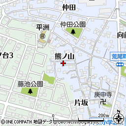 愛知県東海市荒尾町熊ノ山周辺の地図