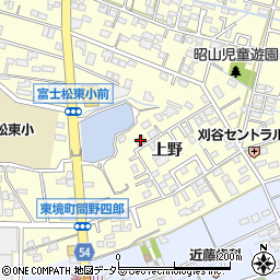 愛知県刈谷市東境町上野40周辺の地図