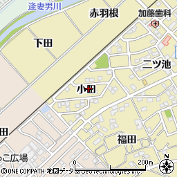 愛知県豊田市竹元町小田周辺の地図