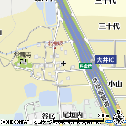 京都府亀岡市大井町北金岐（井尾）周辺の地図