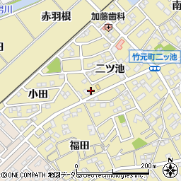 愛知県豊田市竹元町二ツ池3-9周辺の地図