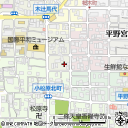 京都府京都市北区平野上柳町124周辺の地図