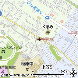 滋賀県草津市下笠町91周辺の地図