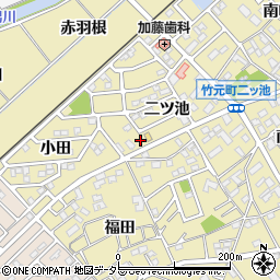愛知県豊田市竹元町二ツ池3-10周辺の地図