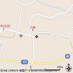島根県大田市大代町大家1667周辺の地図