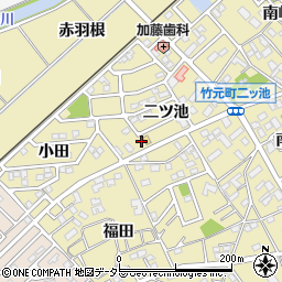愛知県豊田市竹元町二ツ池3-11周辺の地図