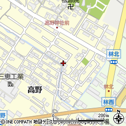 滋賀県栗東市高野478-8周辺の地図