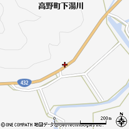 広島県庄原市高野町下湯川383周辺の地図