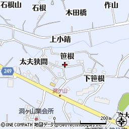 愛知県東海市荒尾町（笹根）周辺の地図