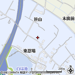 愛知県大府市長草町（笹山）周辺の地図