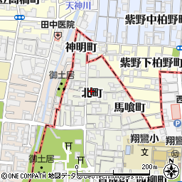京都府京都市上京区北町周辺の地図