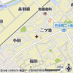 愛知県豊田市竹元町二ツ池3-6周辺の地図