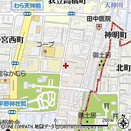 京都府京都市北区平野鳥居前町6周辺の地図