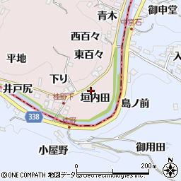 愛知県豊田市桂野町（垣内田）周辺の地図