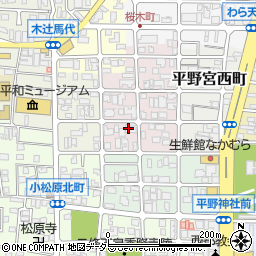 京都府京都市北区平野東柳町周辺の地図