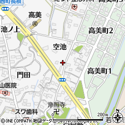 愛知県豊田市若林西町（空池）周辺の地図
