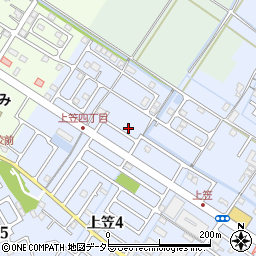 滋賀県草津市上笠4丁目21-5周辺の地図