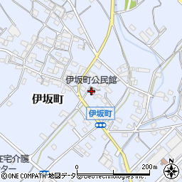 伊坂町公民館周辺の地図