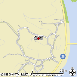 岡山県津山市金屋周辺の地図