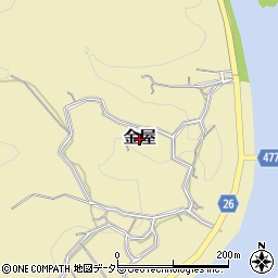 岡山県津山市金屋周辺の地図