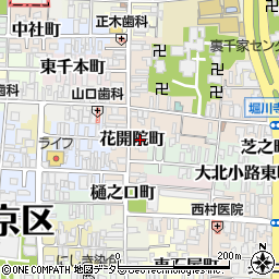 京都府京都市上京区花開院町124周辺の地図