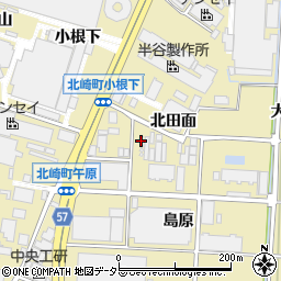 愛知県大府市北崎町（島原）周辺の地図