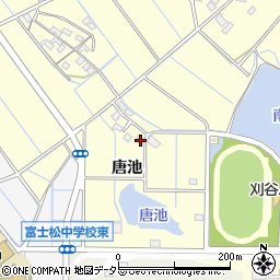 愛知県刈谷市東境町唐池周辺の地図