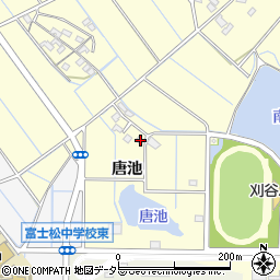 愛知県刈谷市東境町（唐池）周辺の地図
