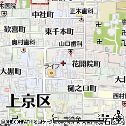 京都府京都市上京区新美濃部町周辺の地図