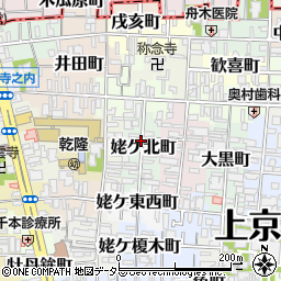 京都府京都市上京区姥ケ北町周辺の地図