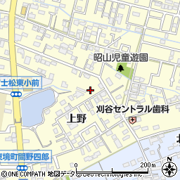 愛知県刈谷市東境町上野22周辺の地図