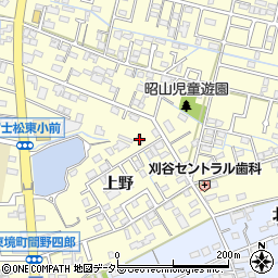 愛知県刈谷市東境町上野22周辺の地図