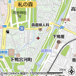 京都府京都市左京区下鴨宮河町54-9周辺の地図