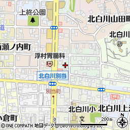 京都府京都市左京区北白川大堂町周辺の地図