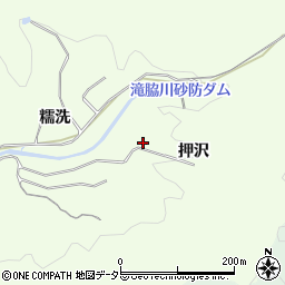 愛知県豊田市滝脇町押沢周辺の地図