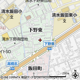 静岡県静岡市清水区下野東1-18周辺の地図