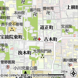 京都府京都市上京区内藤町周辺の地図