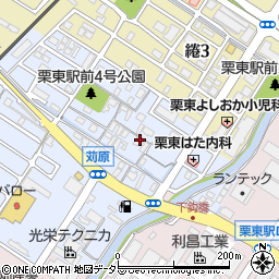 滋賀県栗東市苅原周辺の地図