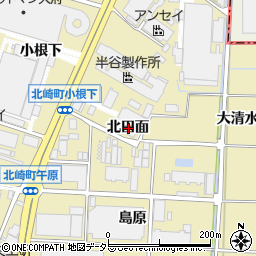 愛知県大府市北崎町北田面周辺の地図