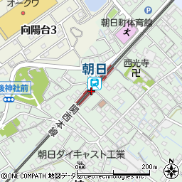 朝日駅周辺の地図