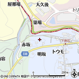 愛知県岡崎市宮石町明坂周辺の地図