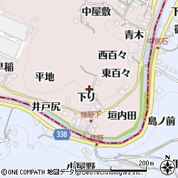 愛知県豊田市桂野町下り周辺の地図