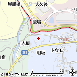愛知県岡崎市宮石町（明坂）周辺の地図
