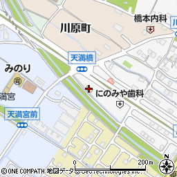 セブンイレブン草津川原店周辺の地図