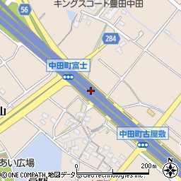愛知県豊田市中田町富士周辺の地図
