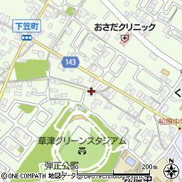 滋賀県草津市下笠町631周辺の地図