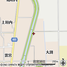 京都府亀岡市河原林町勝林島岩伝周辺の地図