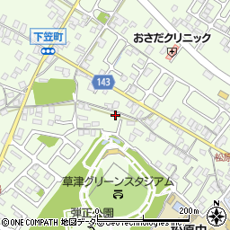 滋賀県草津市下笠町638-1周辺の地図
