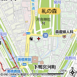 京都府京都市左京区下鴨宮河町39周辺の地図