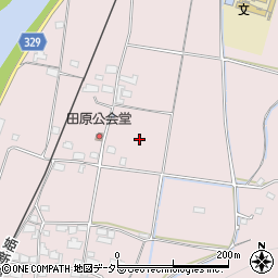 岡山県真庭市田原周辺の地図